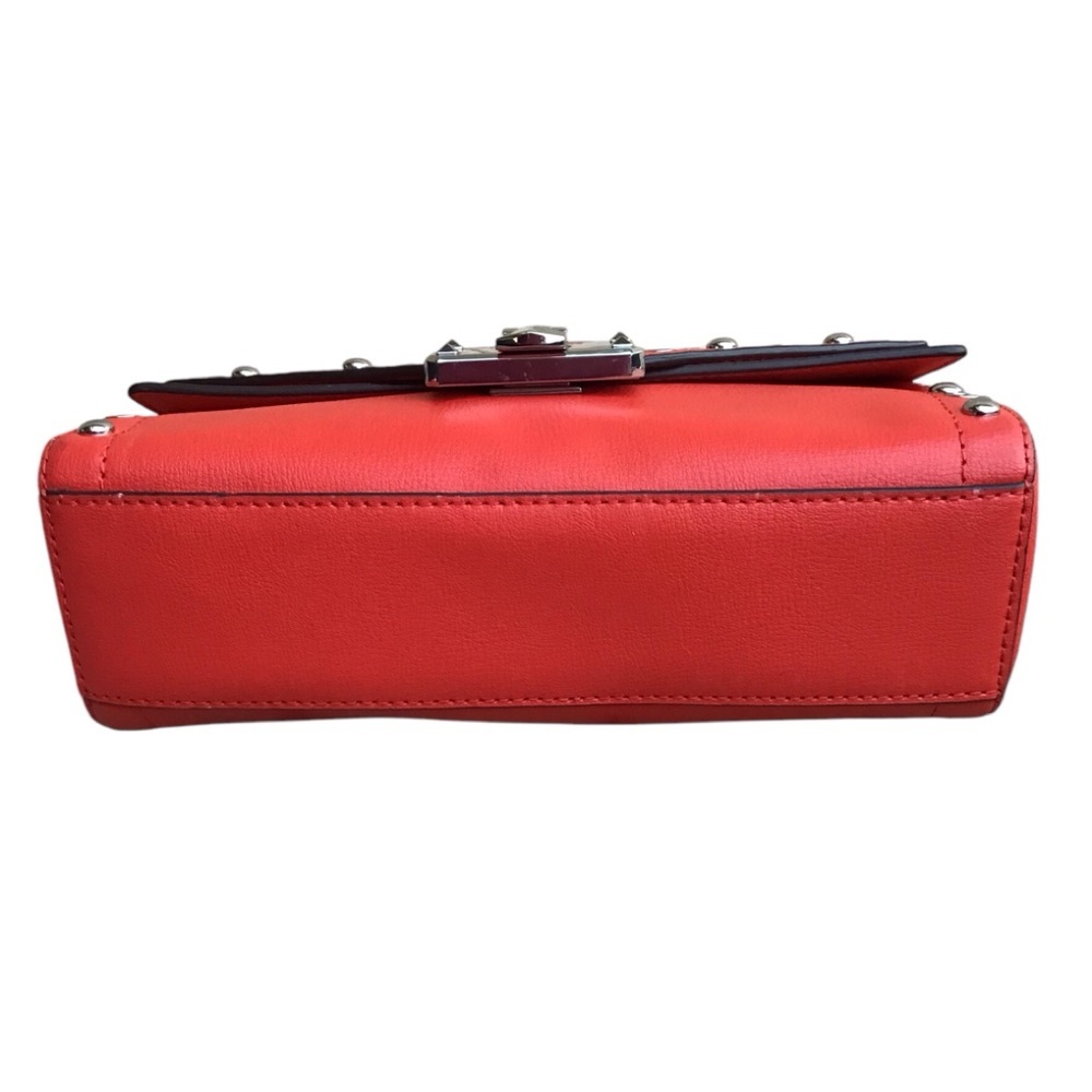 Michael Kors Kinsley Red Leather Studded Crossbody - Picture 12 of 17